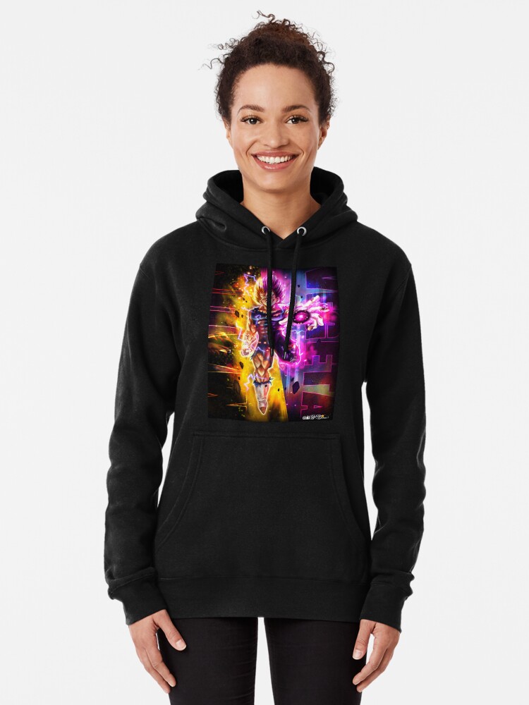 Sweat a capuche epais avec l uvre Majin Vegeta Ultra Ego de l artiste DBJohnDraw Redbubble