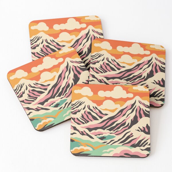 Item preview, Colorful Mounts Sky and Clouds in Groovy Style designed and sold by NosandEdgy.