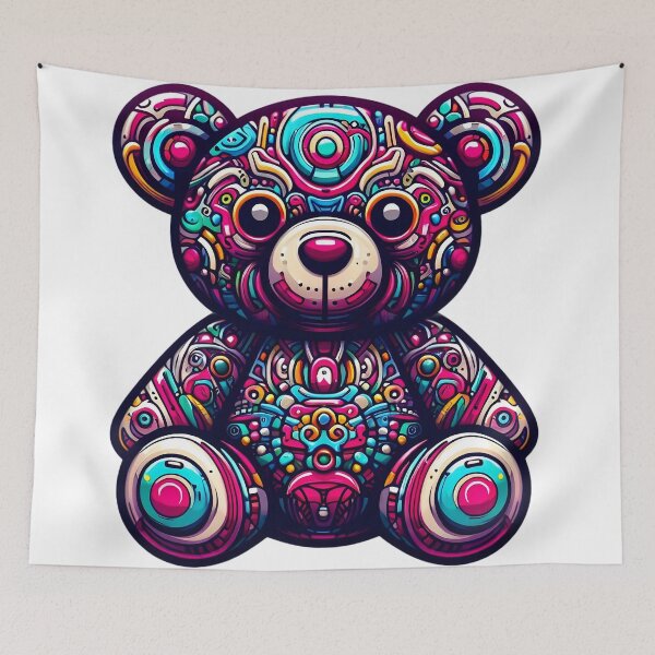 Item preview, tripping teddy designed and sold by Psilosybart.