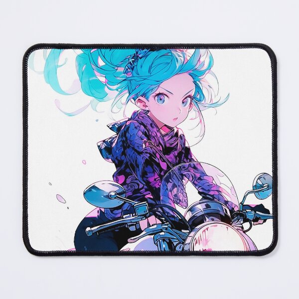 Item preview, Anime Girl on Motorcycle - Stylish and Dynamic Art designed and sold by iWallGlow.