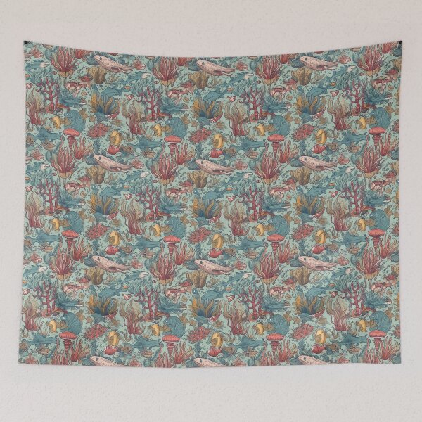 Item preview, Sea life seamless pattern designed and sold by MiraCleAI.