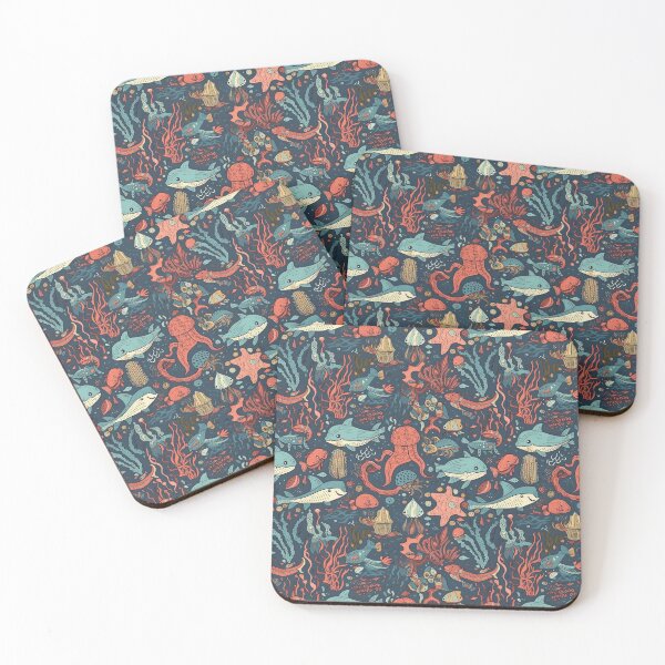 Item preview, Sea life seamless pattern designed and sold by MiraCleAI.
