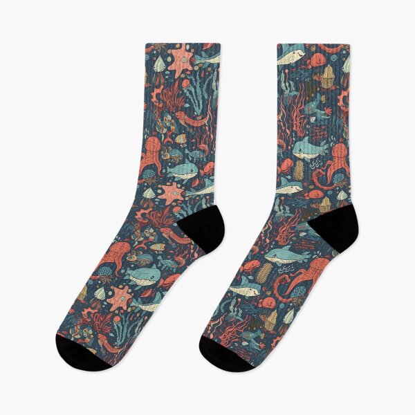 Item preview, Sea life seamless pattern designed and sold by MiraCleAI.