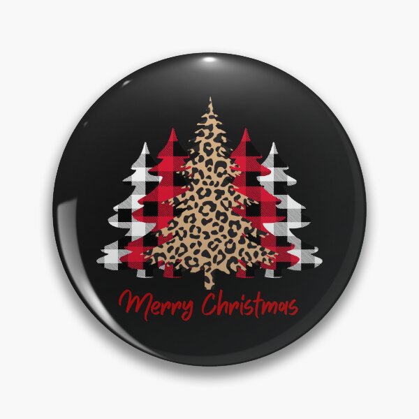 Item preview, Merry Christmas Trees With Leopard Plaid Tree Xmas Print designed and sold by LionessLove.