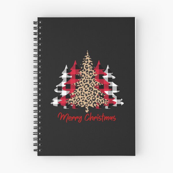 Item preview, Merry Christmas Trees With Leopard Plaid Tree Xmas Print designed and sold by LionessLove.