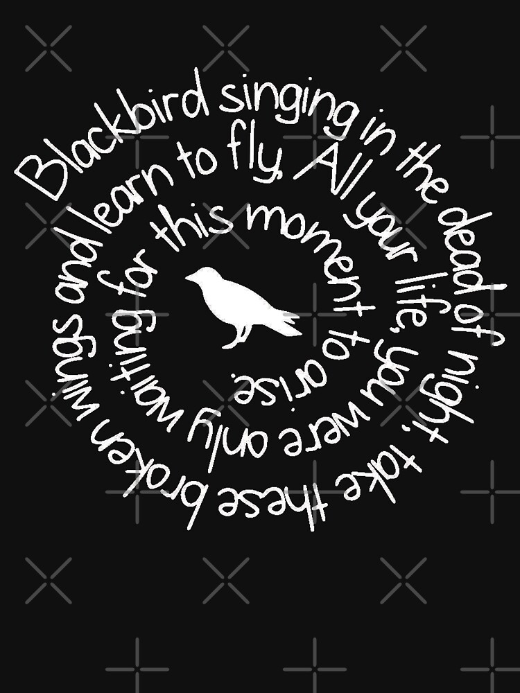 Beatles T Shirt Blackbird Singing In The Dead Of Night T-shirts