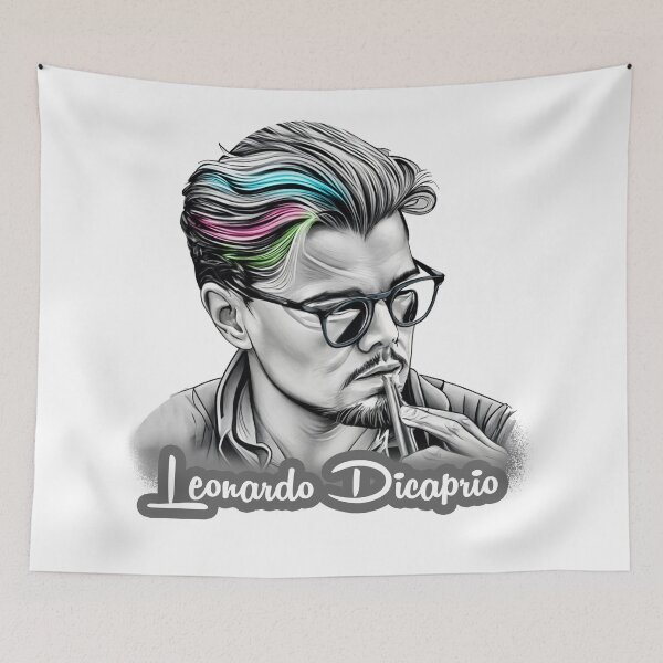 Item preview, young leonardo dicaprio: black and white  designed and sold by syedmaaz.