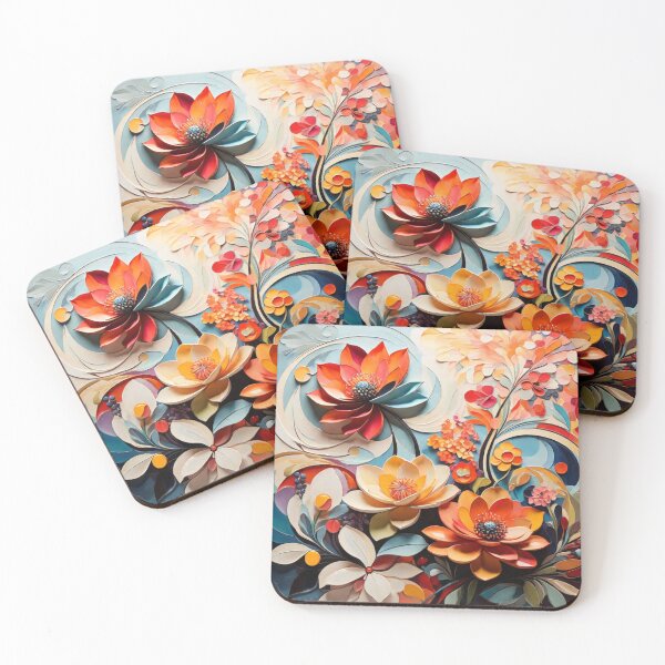Item preview, The canvas transforms into a Vibrant Flowers designed and sold by Uday24.