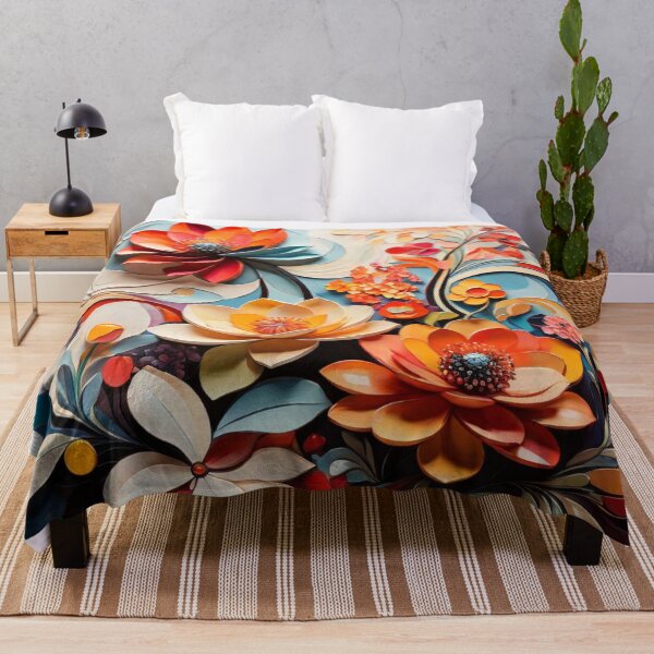 Item preview, The canvas transforms into a Vibrant Flowers designed and sold by Uday24.