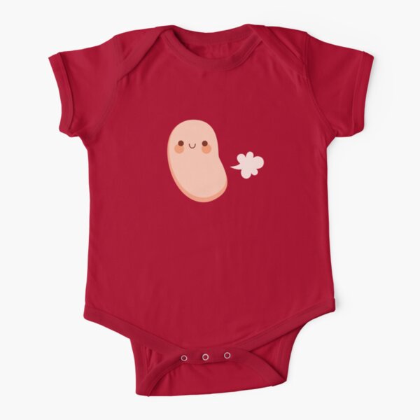 Baked beans farting Short Sleeve Baby One-Piece