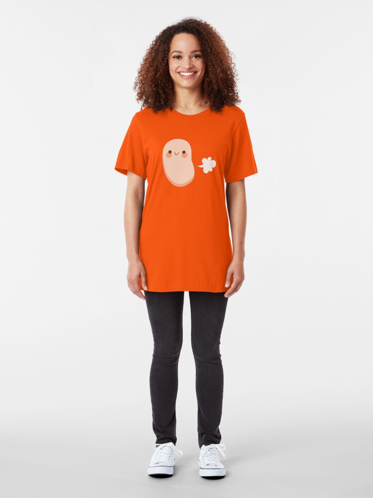 Alternate view of Baked beans farting Slim Fit T-Shirt