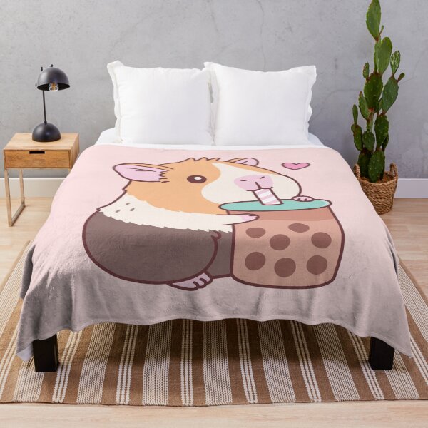 Item preview, Cute Guinea Pig Loves Drinking Bubble Tea designed and sold by rustydoodle.