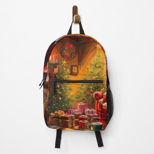 Item preview, Cozy Warm Christmas Room With Christmas Tree, Fireplace and present, Painting designed and sold by MyArt23.