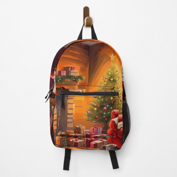 Item preview, Cozy Warm Christmas Room With Christmas Tree, Fireplace and present, Painting designed and sold by MyArt23.