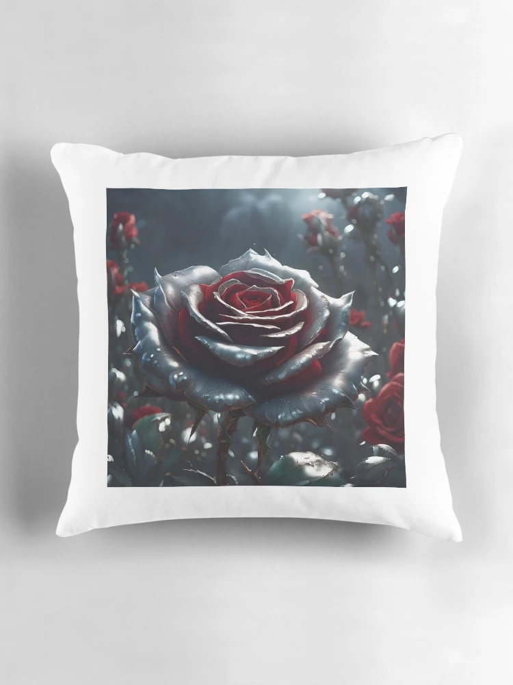 Thumbnail 3 of 4, Pillow, Metal Roses designed and sold by Rathkillon.