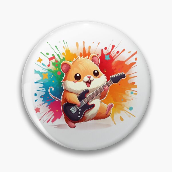 Item preview, guitar hamster designed and sold by Animalia-.