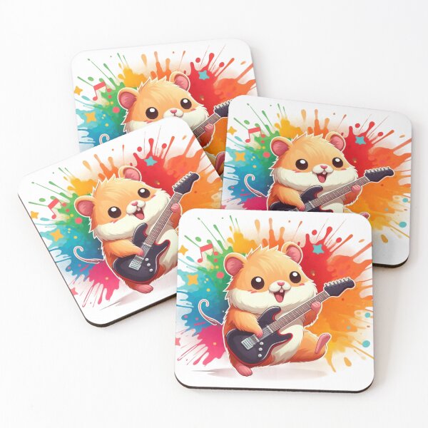 Item preview, guitar hamster designed and sold by Animalia-.