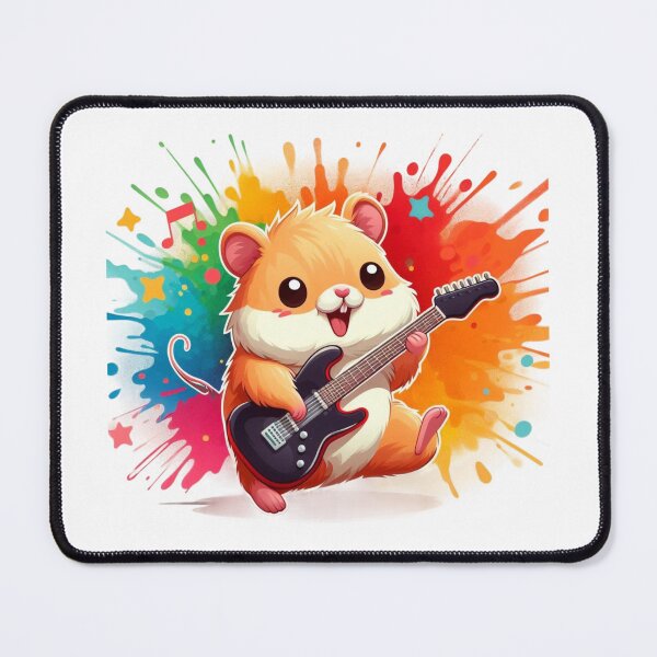 Item preview, guitar hamster designed and sold by Animalia-.