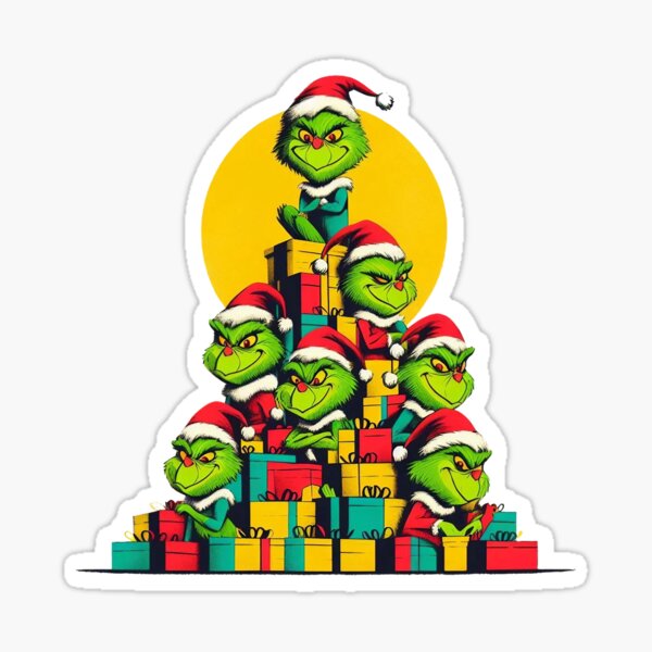 Grinch Christmas Stickers, 50 PCS