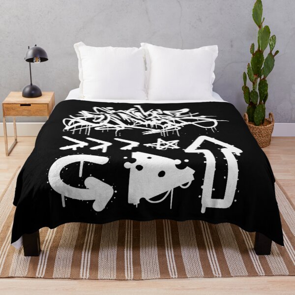 Item preview, White Graffiti Spray Paint Gangster Street Art Modern designed and sold by mkzmerch.