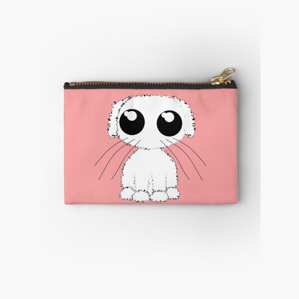 Item preview, Curly Dog White - pink background for most products designed and sold by M-Lorentsson.