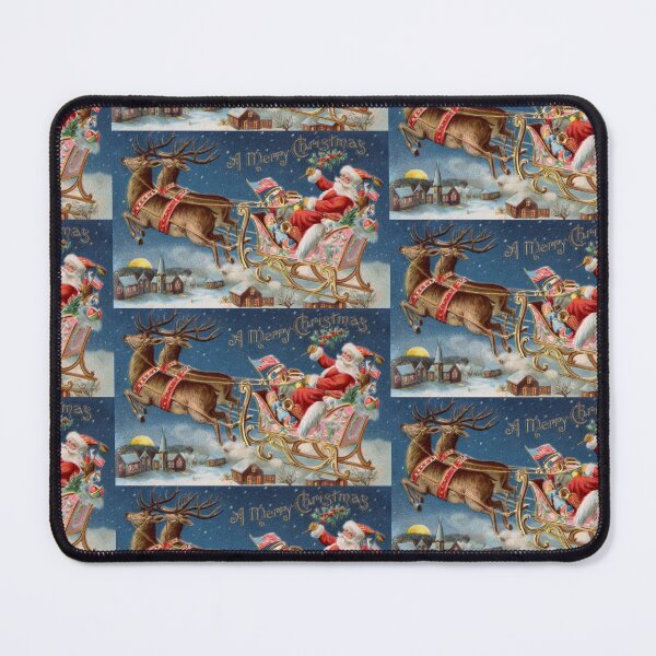 Item preview, Christmas sleigh vintage greeting card designed and sold by LaundrySalt.