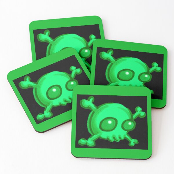 Item preview, Green Cute Alien Skull n Crossbones designed and sold by sweetlemon134.