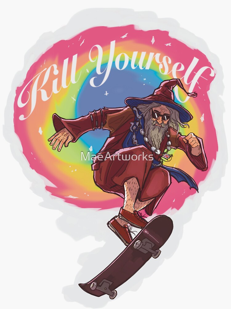 BG3 Elminster Sticker Sticker For Sale By MaeArtworks Redbubble   Bg,f8f8f8 Flat,750x,075,f Pad,750x1000,f8f8f8.u5 