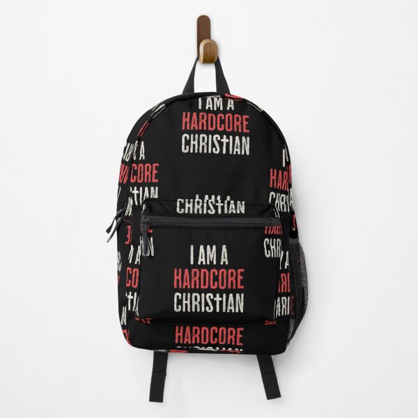 Item preview, I am a Hardcore Christian - Hidden Cross Team Jesus Religious Faith in Christianity for Dark Background designed and sold by lunaticbear.