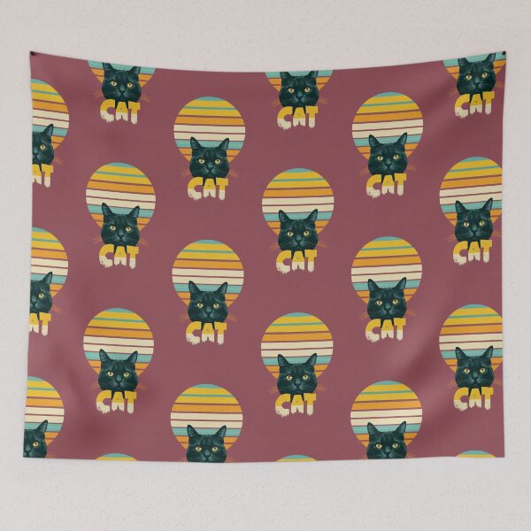 Item preview, v2 Black Cat And Sun Vintage designed and sold by FenwickDesign99.