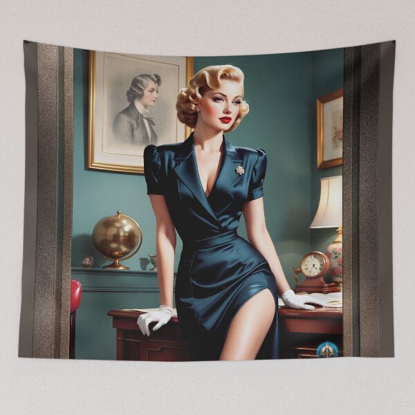 Item preview, The Alluring Secretary AI Concept Art by Xzendor7 designed and sold by Xzendor7 Digital Art Creations.