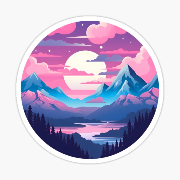 Item preview, Subtle Trans Pride Beautiful Snowy Mountains designed and sold by ArtliciousHUMAN.
