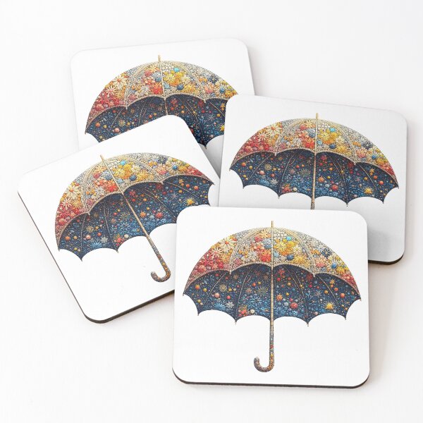 Item preview, Umbrella embroidery art with bright, beautiful flower patterns designed and sold by Natcharee.