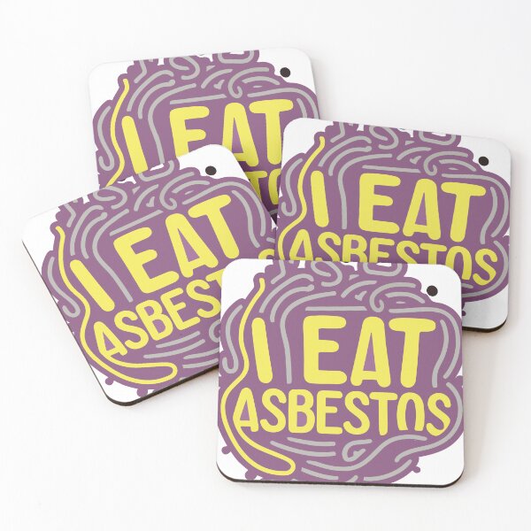 Item preview, I eat asbestos yellow purple design designed and sold by brokenpones.