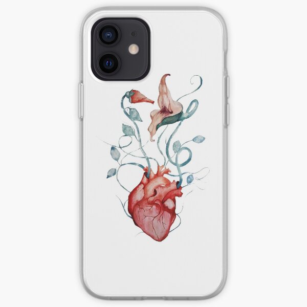 Flores rosadas de Floyd | Pintura de la acuarela | Fan art de rock Funda blanda para iPhone