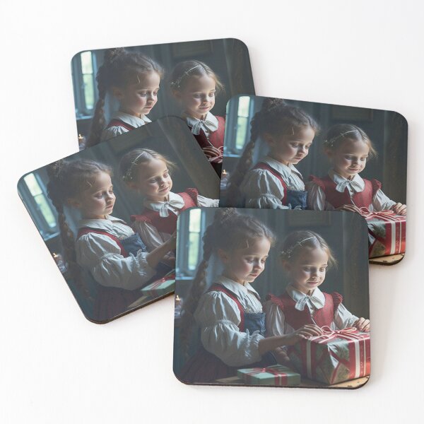 Artikelvorschau, Antique Christmas Joy: Victorian Kids Unwrap Presents entworfen und verkauft von BlareBlare.
