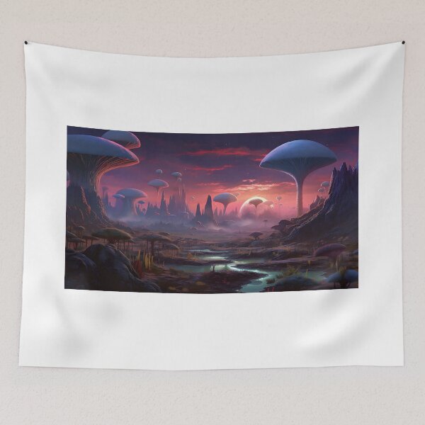 Item preview, Alien Landscape Painting designed and sold by Shirtastically.