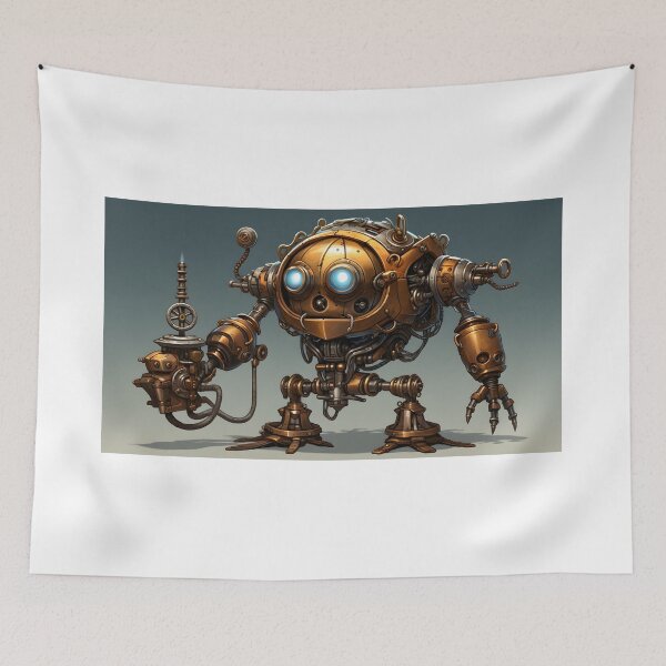 Item preview, Steampunk Robot Illustration designed and sold by Shirtastically.