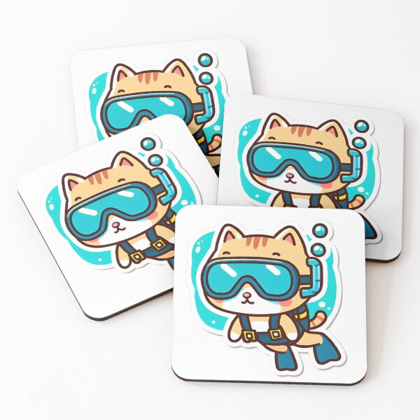 Item preview, Japanese cat dives underwater designed and sold by stocksellby.