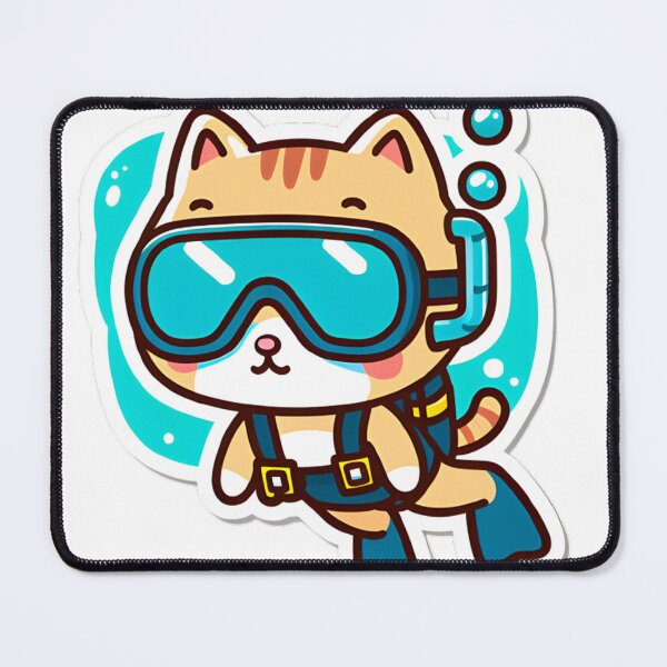 Item preview, Japanese cat dives underwater designed and sold by stocksellby.