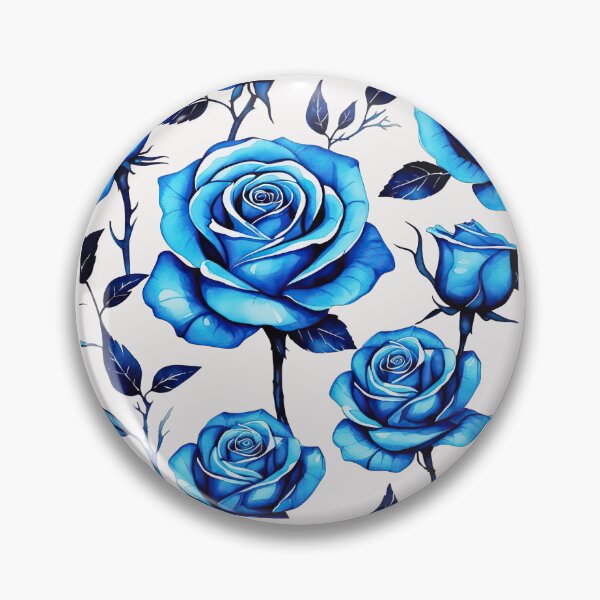 Item preview, Neaon Blue Rose Pattern designed and sold by Bilisik.