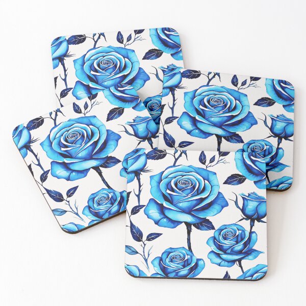 Item preview, Neaon Blue Rose Pattern designed and sold by Bilisik.
