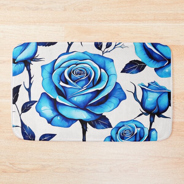 Item preview, Neaon Blue Rose Pattern designed and sold by Bilisik.