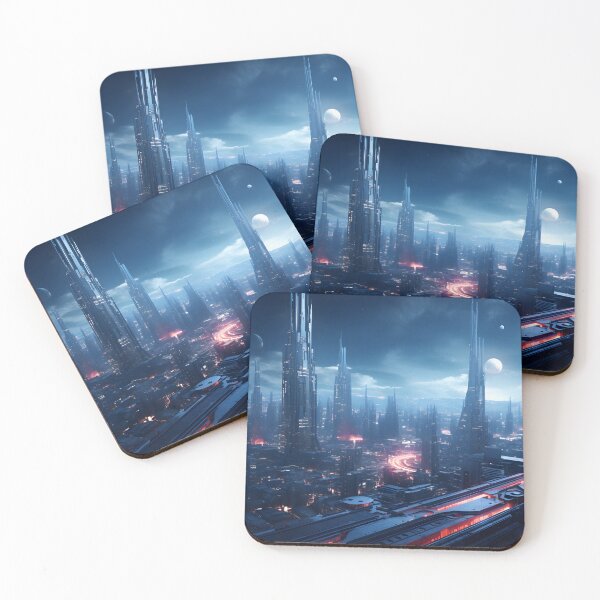 Item preview, Cyberpunk City Illustration designed and sold by Shirtastically.