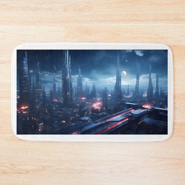 Item preview, Cyberpunk City Illustration designed and sold by Shirtastically.