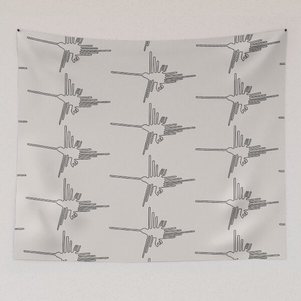 Item preview, Peruvian Geoglyphs  - Bold Black Nazca Hummingbird designed and sold by kernowerno.