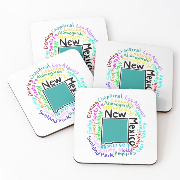 Item preview, New Mexico map with names designed and sold by Maws25.