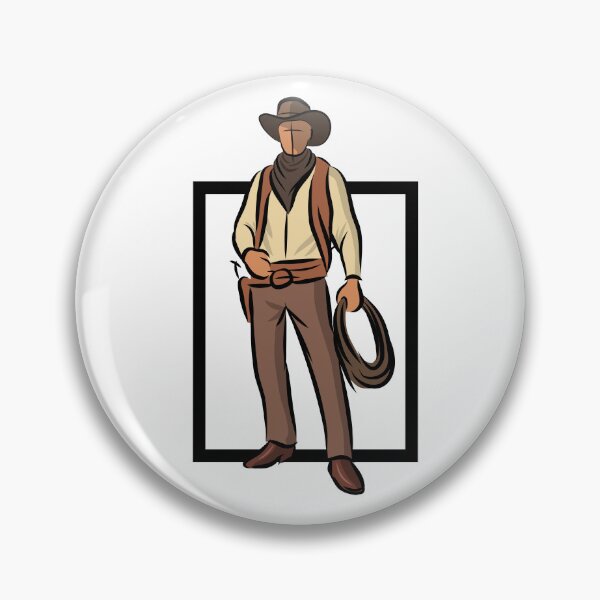 Item preview, Minimal Line Art Drawing of Cowboy designed and sold by CJansuebsri.