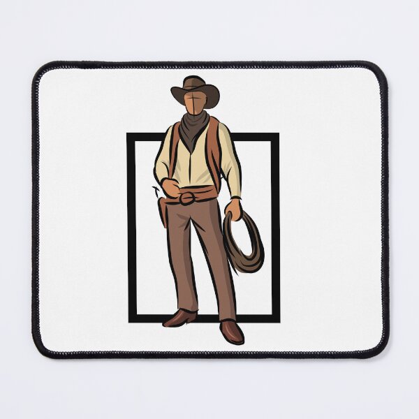 Item preview, Minimal Line Art Drawing of Cowboy designed and sold by CJansuebsri.