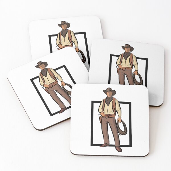 Item preview, Minimal Line Art Drawing of Cowboy designed and sold by CJansuebsri.